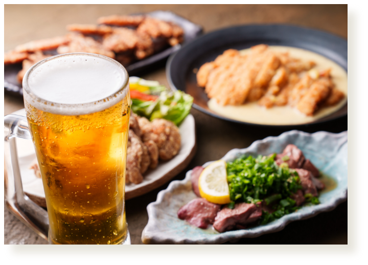 ビールと名物料理